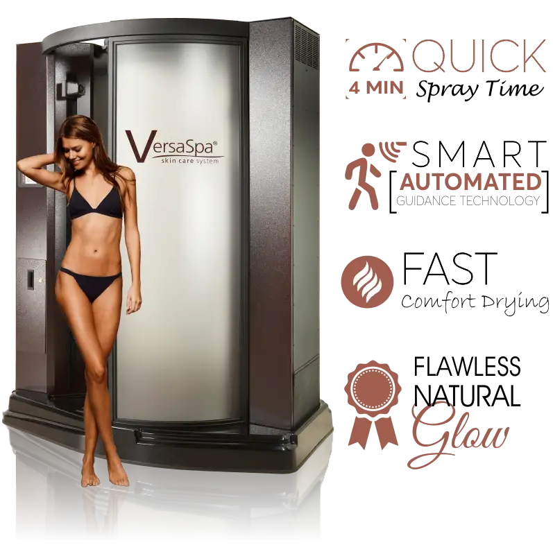 spray tanning, VersaSpa skin care system with stats - Central IL